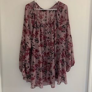 Love & Legend Plus Size 24 Blouse Pink Floral